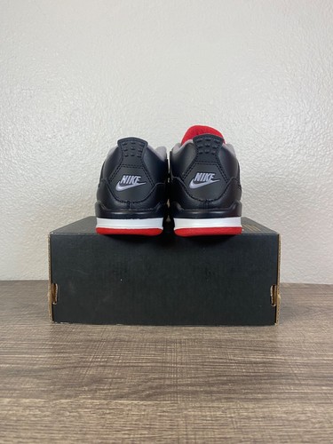 NEW Jordan 4 Retro Toddlers Black Bred Reimagined Sneakers BQ7670-006 Size 8C - Picture 5 of 5