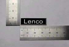 Lenco Turntable Badge Logo Emblem Brushed Silver Custom Made 