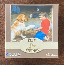 Golden Retriever Dog and Little Boy  Best Friends  550 Piece Puzzle S.T. Sierak