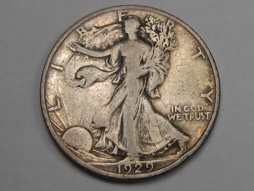 FINE 1929-S Walking LIBERTY Half Dollar.  #5