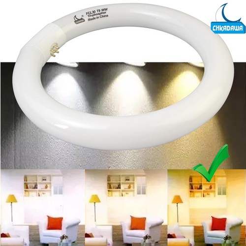 FCL30/30K Circular Fluorescent Light Bulbs T9 9inch 30 Watts Round FCL30EX L 27K - Picture 6 of 7