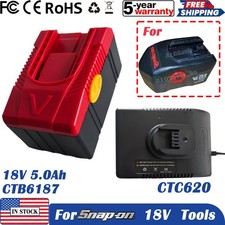 CTB6187 Battery Li-Ion for Snap on 18V CTB4185 CTB4187 CTB6185 CTC620 Charger