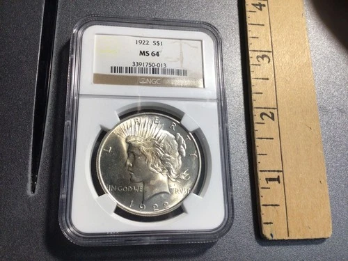 AD76 1922 Peace Silver Dollar NGC MS64