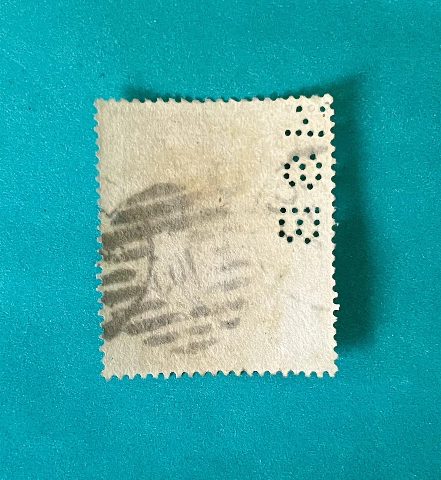 Sello GB - QV 10/- Ultramarino (Perfins Privados) Poco Uso SG 183 (CV £525) Foto 2 de 2