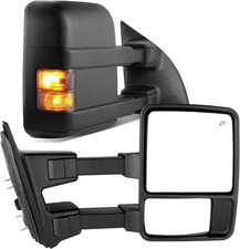 Towing Mirrors Compatible for 99-07 Ford F250/F350/F450/F550 Super Duty, 01-05 E