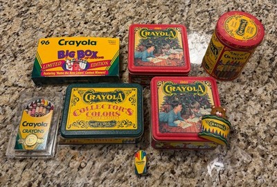 Vtg. Crayola History Collection 1982-1993: Sealed 8ct Acrylic, 96 ct. Big Box