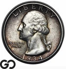 1934 Washington Quarter Choice XF
