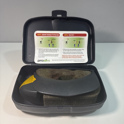 Pro Aim Virtual Alignment Golf Club Swing Trainer Glasses - With Case