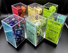 Chessex Dice 22409 22414 22430 22442 22546 22557 Mega-Hedral 7 Die Sets Wave 1