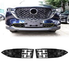 Abs Glossy Black Bottom Center Grille Grill Cover Trim For Mazda Cx-5 2022-2025 Abs Glossy Black Bottom Center Grille Grill Cover Trim For Mazda Cx-5 2022-2025