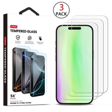 Ultra-Thin 0.33mm Tempered Glass Screen Guard for iPhone 17/17 Pro/16 Pro