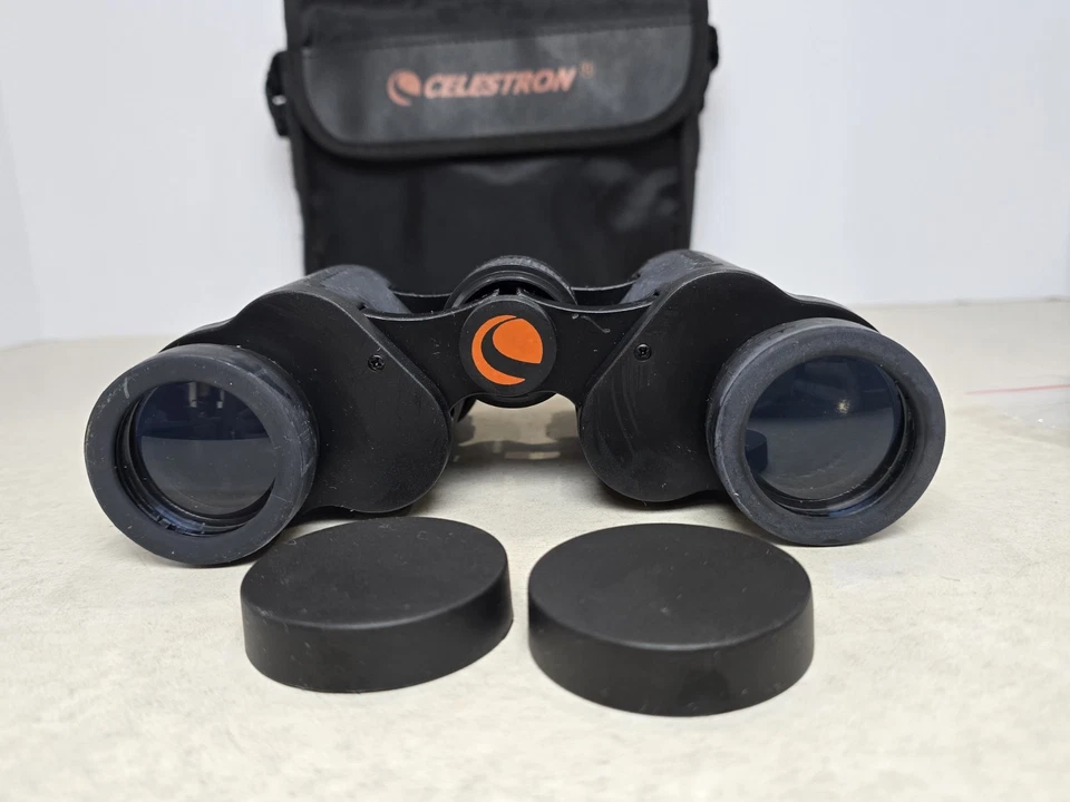 Celestron UpClose 7x35 WA Binoculars – Wide Angle 8° FOV – With Case, Caps & Acc - Image 3 of 4
