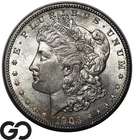 1903 Morgan Silver Dollar Coin, Nice original Album Skin, Gem BU++
