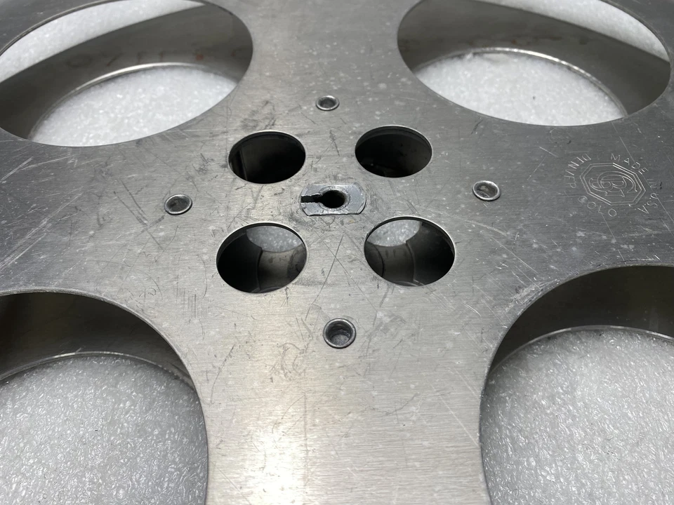 CARRETE DE ALUMINIO GOLDBERG 35 MM 18 1/2 PULGADAS DE DIÁMETRO. HERMOSA PANTALLA O PARA PELÍCULA Foto 4 de 4