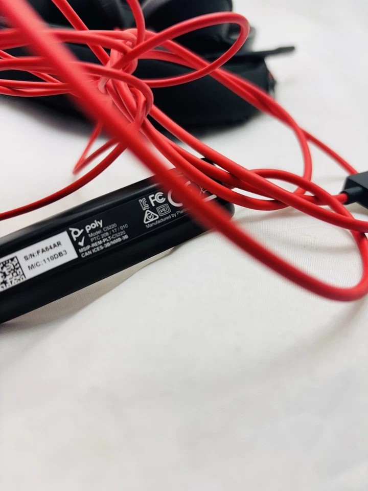 Plantronics Blackwire C5520T  Stereo Corded Headset USB-A 3.5mm inline controls - Image 3 of 4
