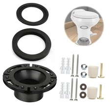 RV Toilet Seal with 3 Inch Socket Floor Flange Kit, RV 3-in-1 Flange Seal Kit