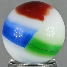 Vintage Marble King Tri-Color Rainbow .65 Inches Near-Mint Condition