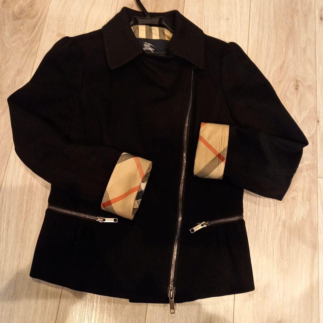 BURBERRY LONDON Black Nova Check Cotton Riders Jacket Womens Size 40 US S