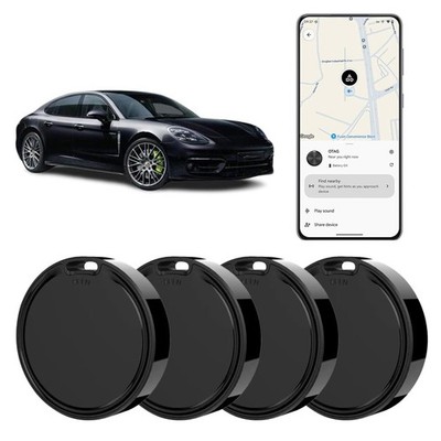 Google Certified Bluetooth Smart Tracker 4Pack for Android, 3×2×0.2in, Black 