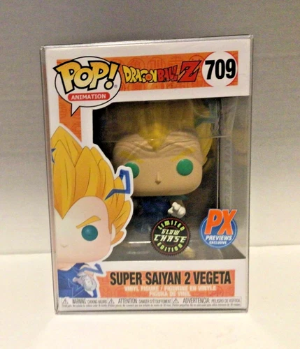 Dragon Ball Z Super Saiyan 2 Vegeta Funko Pop 709 PX Preview Glow Chase Free S/H