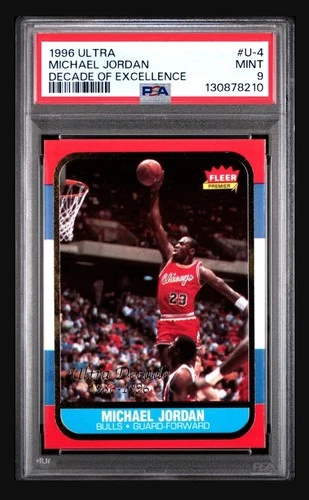 1996 Fleer ULTRA Decade Dominance #U-4 MICHAEL JORDAN PSA 9 Mint Card🐐🏀🏆