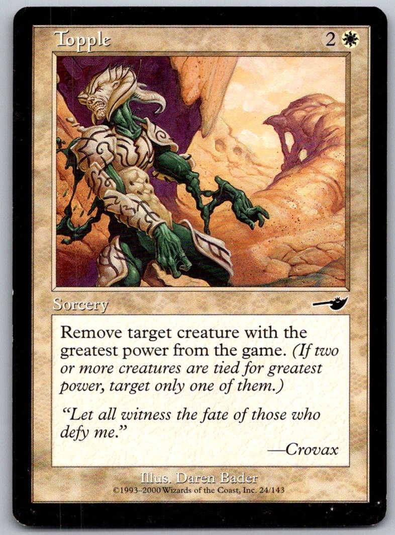 Topple 24 Common Nemesis Magic: The Gathering Lightly Played