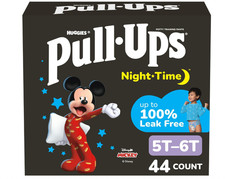 Pull-Ups Boys Night Training Pants 5T-6T 44Ct Overnight Underwear 46-60lbs
