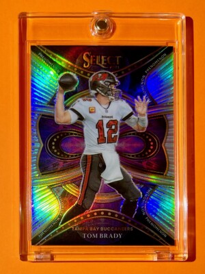 Tom Brady RARE SILVER REFRACTOR PANINI SELECT PRIZM PHENOMENON SP INSERT - MINT!