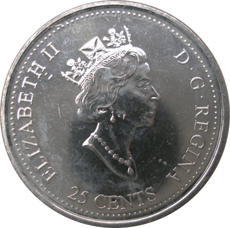 25 CENTS CANADA 🍁💲 PRIDE THIRD MILLENNIUM Queen Elizabeth II