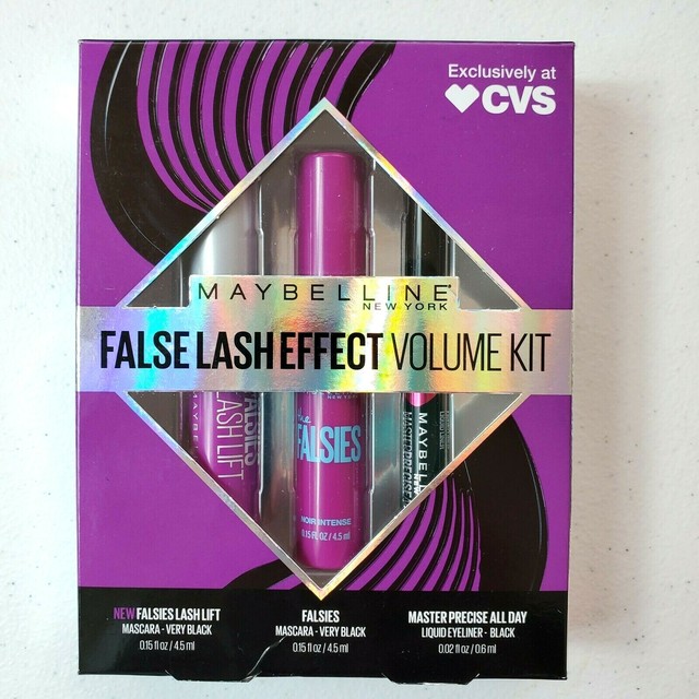 Maybelline False Lash Effect Volume Kit Very Black 2 Mascara 1 Liquid