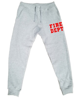 Men's Fire Dept. V485 Gray Jogger pants sweatpants Fitted Firefighter ...