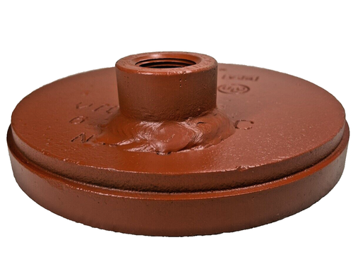 6" estilo Victaulic 60 tapa con grifo de drenaje NPT de 3/4" accesorio de tubería de extremo ranurado - Imagen 4 de 10