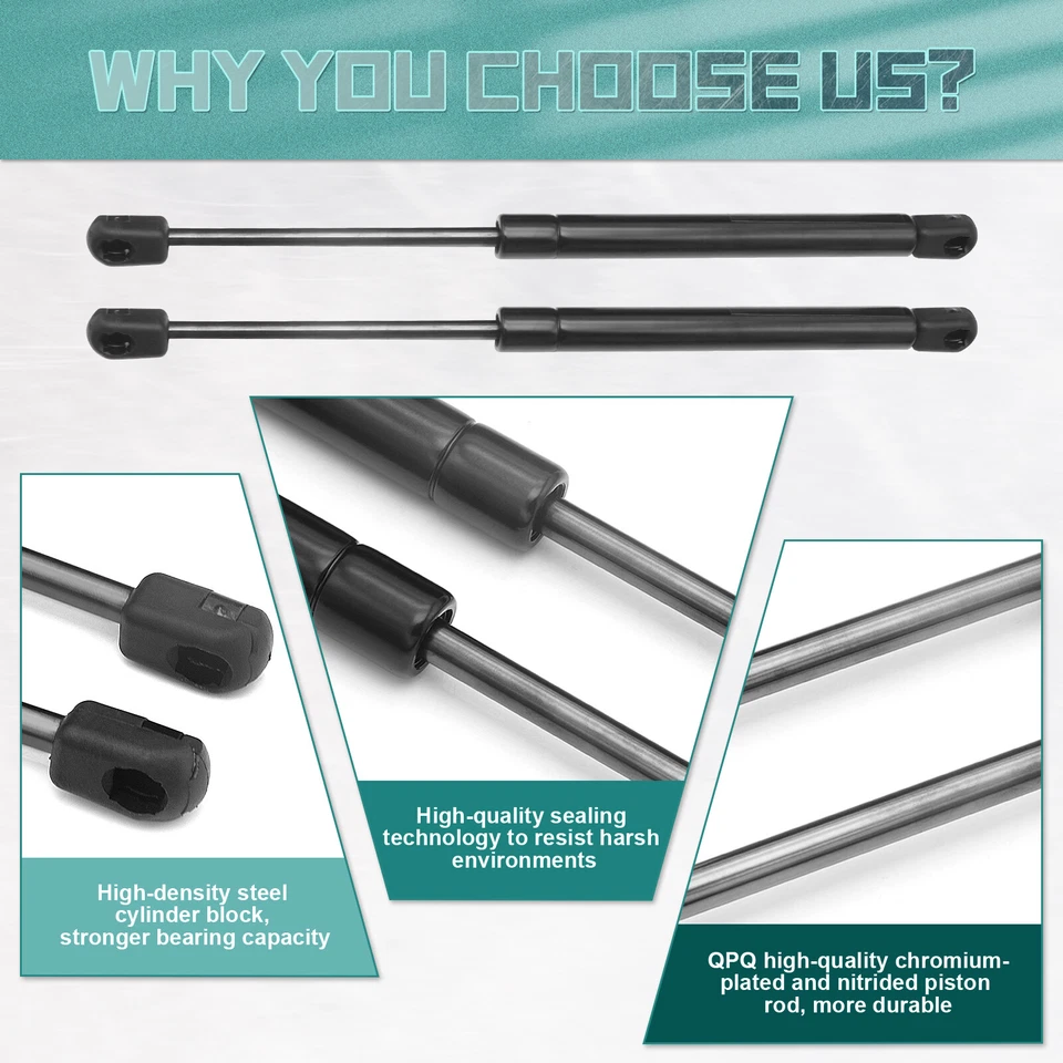 2X Front Hood Strut Lift Support Shock Kit For Nissan Pathfinder Frontier Navara Foto 4 de 4