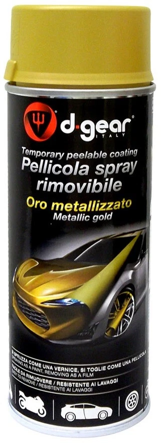 PELLICOLA VERNICE SPRAY RIMOVIBILE AUTO MOTO CAR WRAPPING 400ML D-GEAR SPORT - Immagine 3 di 4