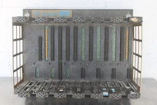 GOULD MODICON AS-H819-107 PLC I/O HOUSING RACK CHASSIS 7 SLOT