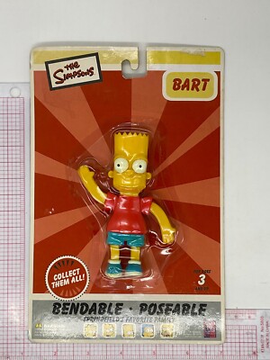 SIMPSONS BART SIMPSON NJ CROCE BENDABLE FIGURE SEALED D03
