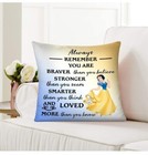 2 Lot 18 X 18 PRINCESS PILLOW COVER  Pillow Cover Always Remember You Are Braver — photo 4