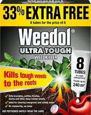 Weedol Ultra Tough Weed Killer Liquid Concentrate (6+2 Tubes)