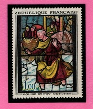FRANCE - 1963 - YT 1377**MNH - VITRAIL de CONCHES - COTE 4€