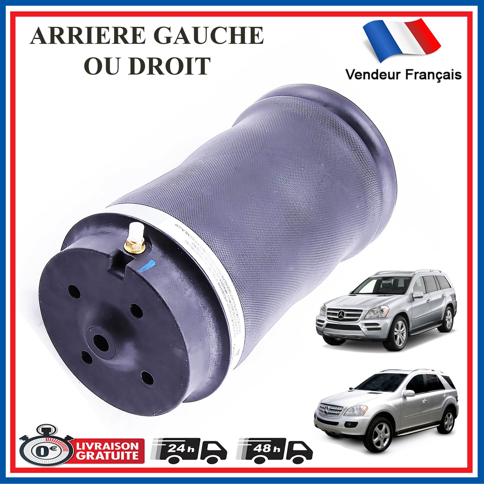 Amortisseur pneumatique arriere pour corriger l'affaissement du Mercedes GL W164