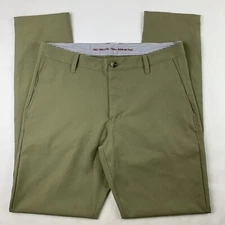 Rhone Tech Chino Pants Mens Sz 32 Slim Fit Tan Water Resistant