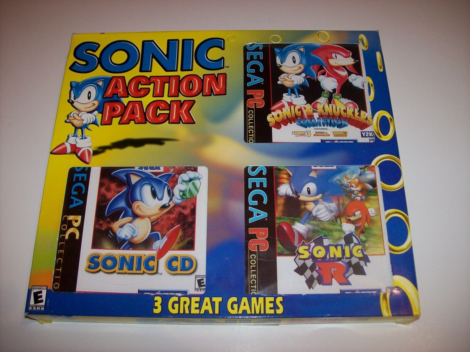 Sega Action Pack 3 PC Games Sonic & Knuckles Collection, Sonic R, Sonic CD  New