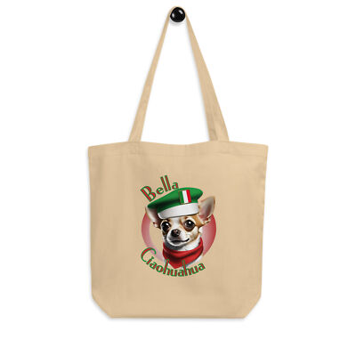 ''Bella Ciaohuahua'' Eco Tote Bag Chihuahua Italy Bella Ciao Cute Dog Pet Puppy