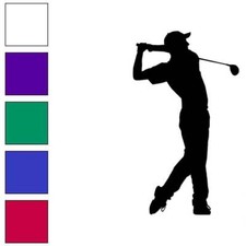 Golf Golfer Swing, Vinyl Decal Sticker, Multiple Colors Sizes 6415