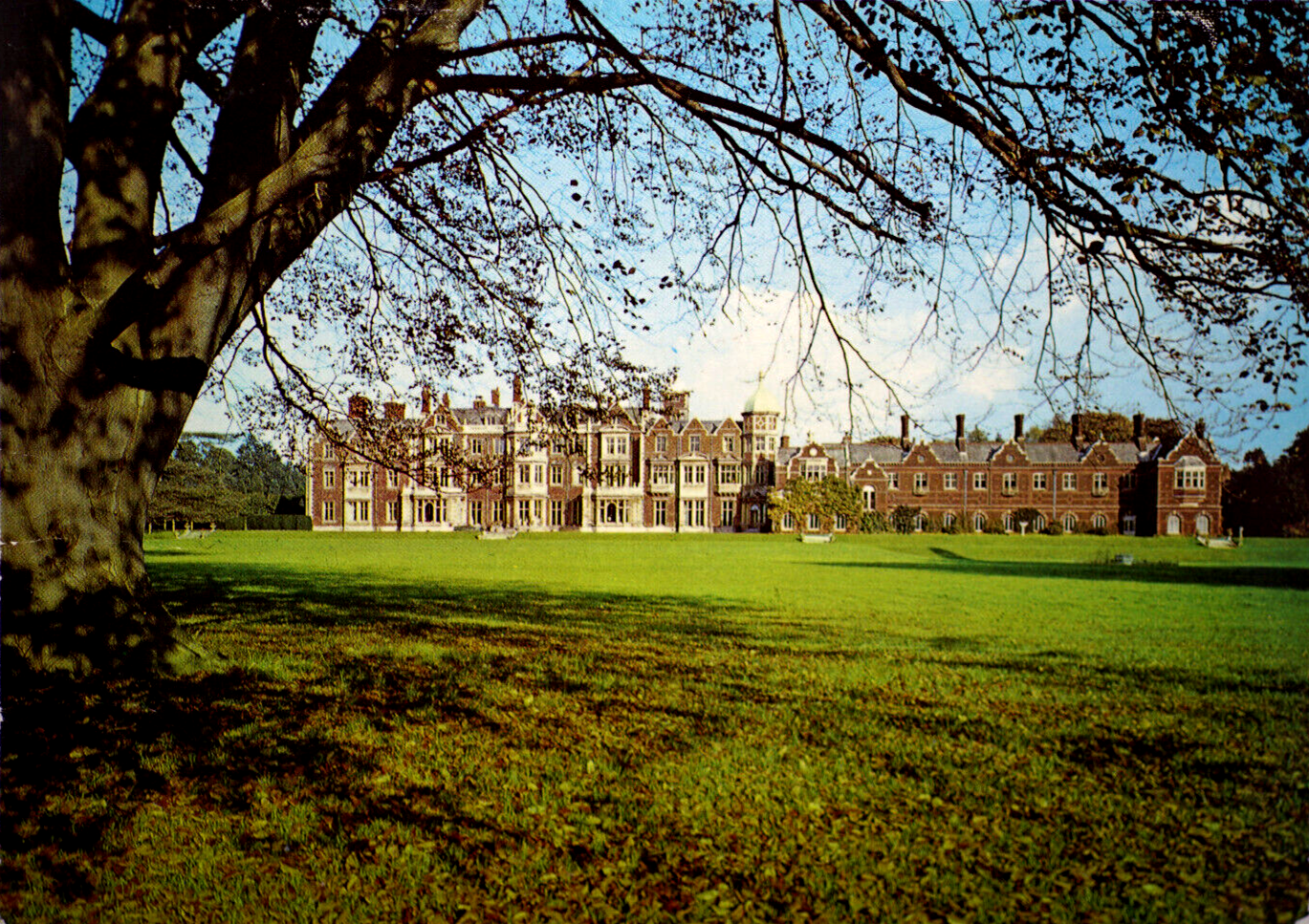 Postcard Sandringham House Norfolk England Royal Residence Charles III George VI