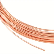 1bundle 23 Gauge 20 Feet Half Round Copper Wire 0.6mm Wide Pure Copper Beading