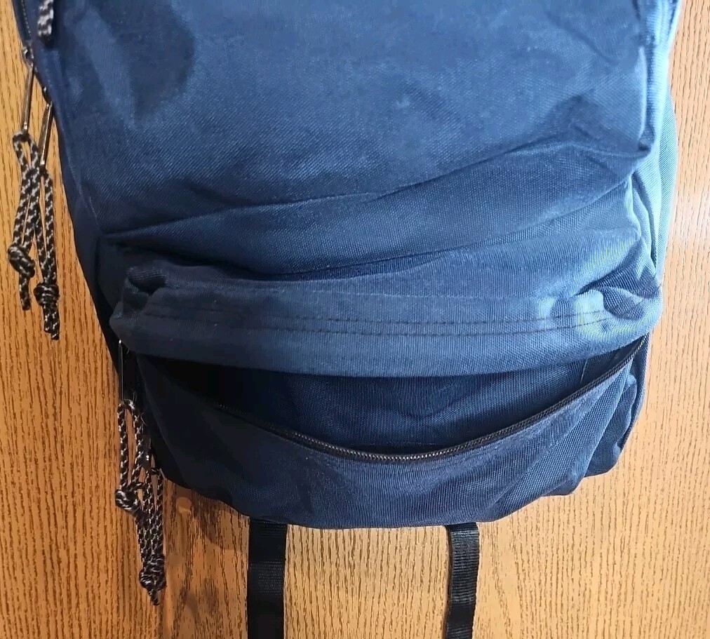 Vintage 2000s EASTPAK Backpack Navy Blue Y2K Hiking School