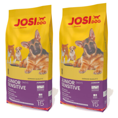 2 x 15 kg Josera JosiDog Junior Sensitive Trockenfutter Welpe Hund Glutenfrei