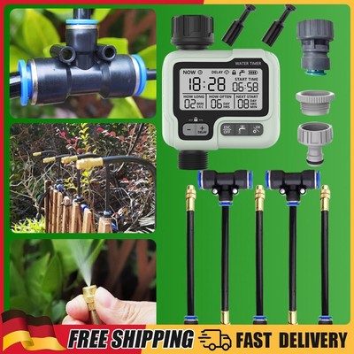 Automatic Water Timer Water Hose Timer LCD Display with 5/10 Nozzles for Outdoor