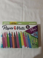 Paper ❤ Mate Limited Edition Pack Of 12 Flair! Felt Tip Pens (Mix Tip Pack) 